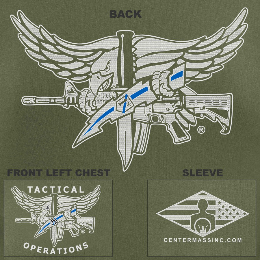 OD Green Tactical Operations SWAT Operator TShirt
