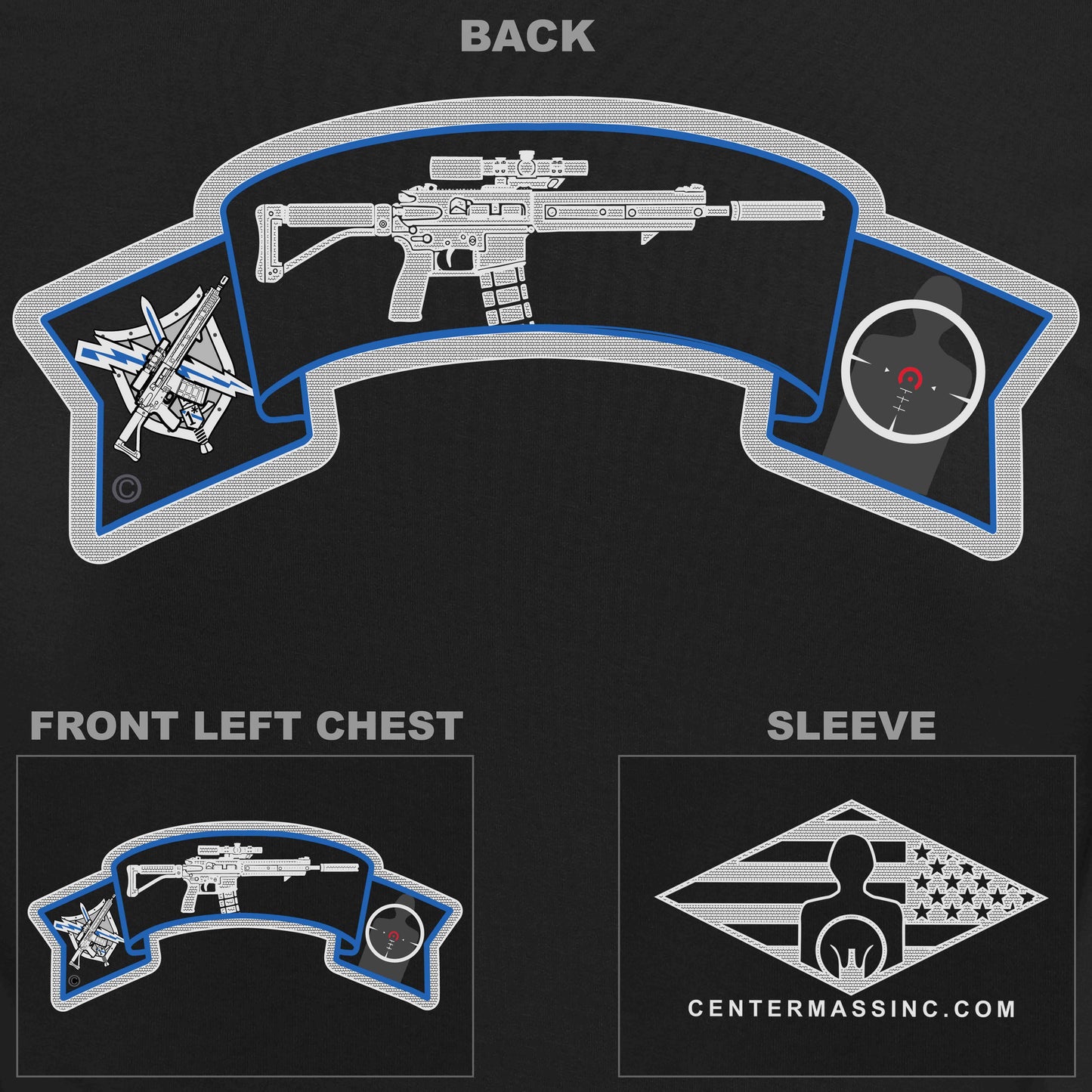 Black Patrol Rifle TShirt