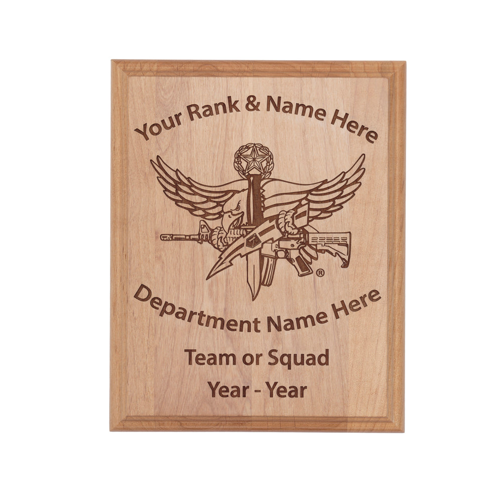 SWAT Operator Wood Plaque