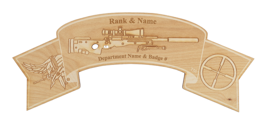 Sniper Qualification Tab Wood Sign