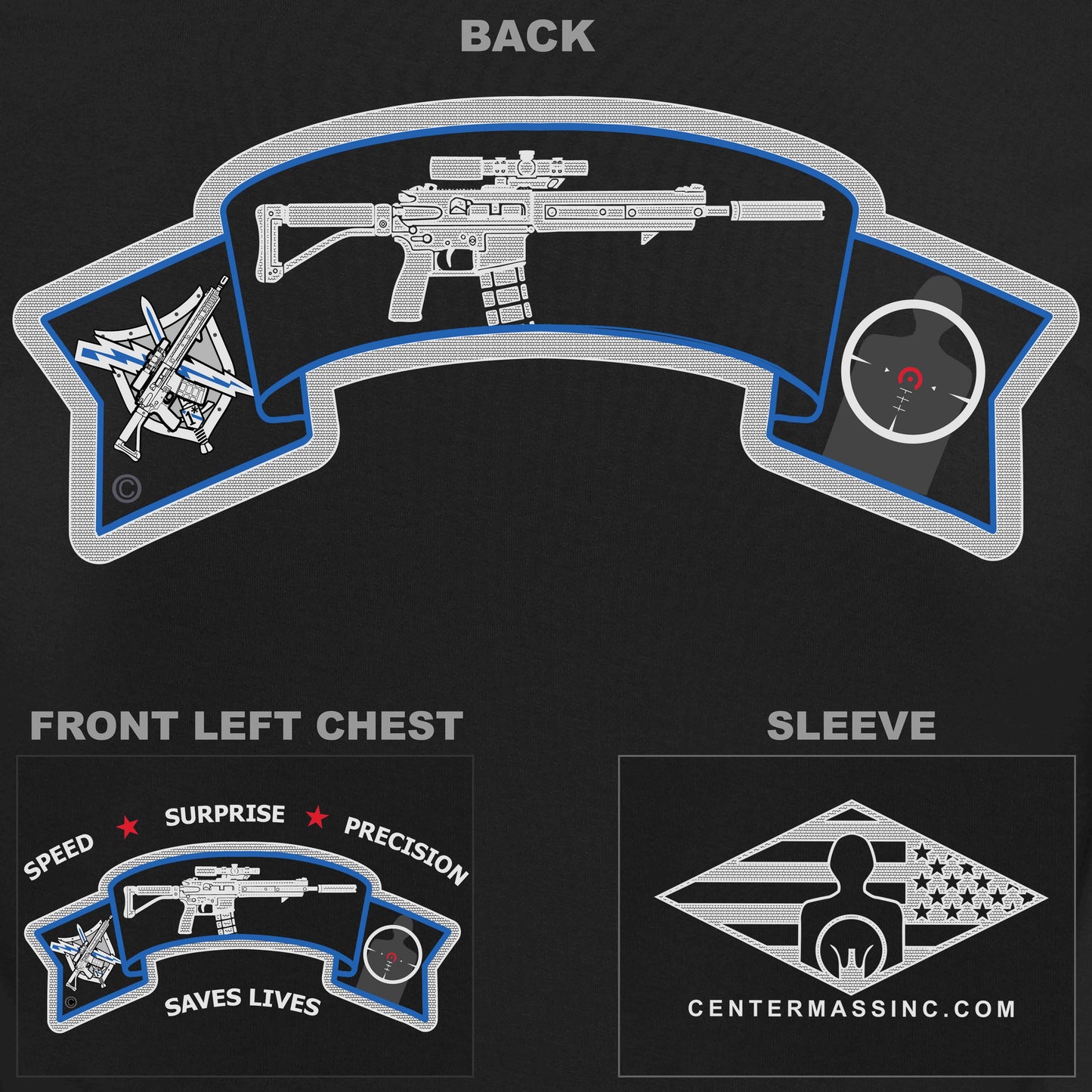 Black Speed Surprise Precision Patrol Rifle TShirt
