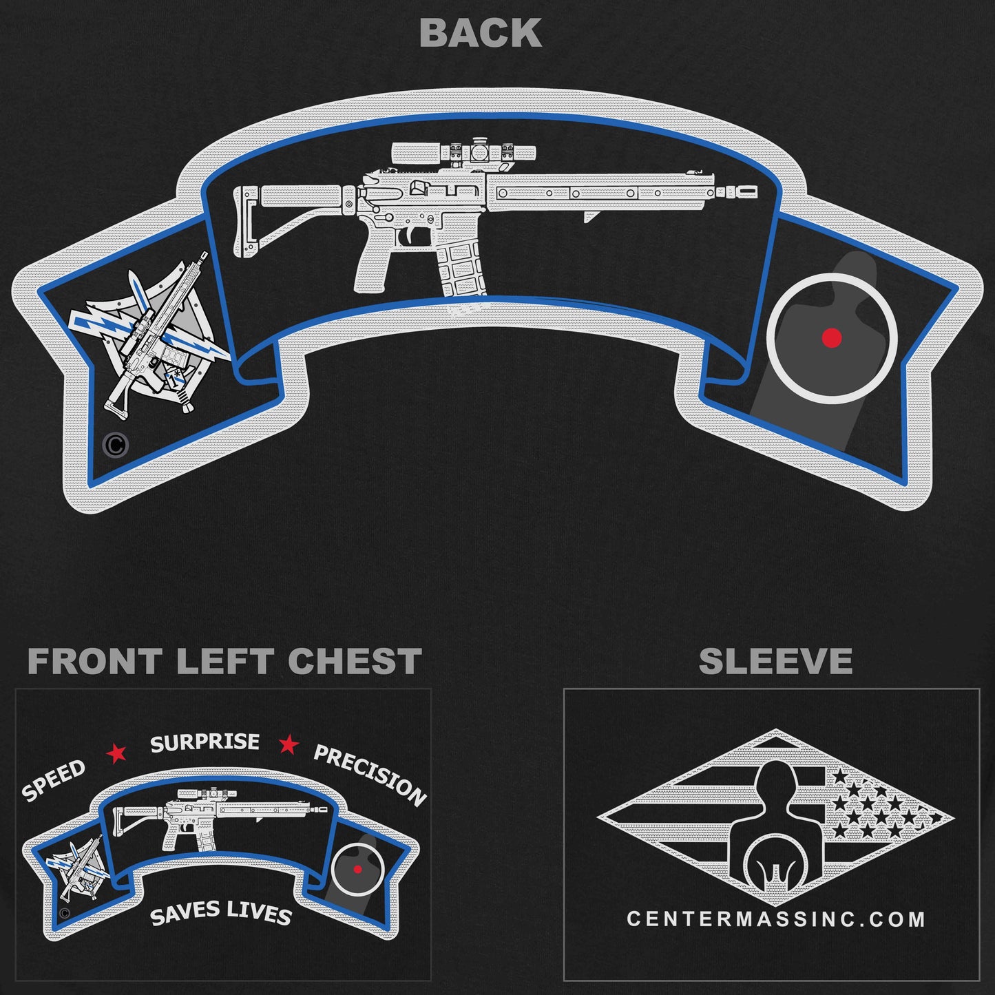 Black Speed Surprise Precision Patrol Rifle TShirt