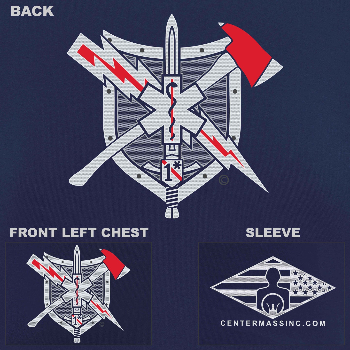 Navy Blue Rescue Task Force TShirt