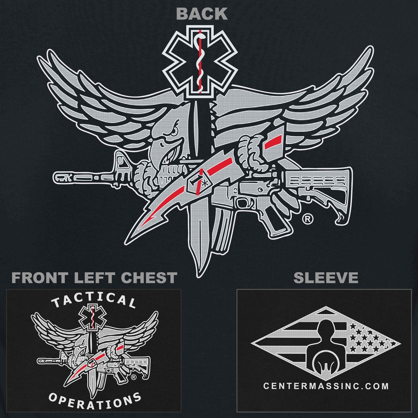 Black Tactical Operations SWAT Medic TShirt