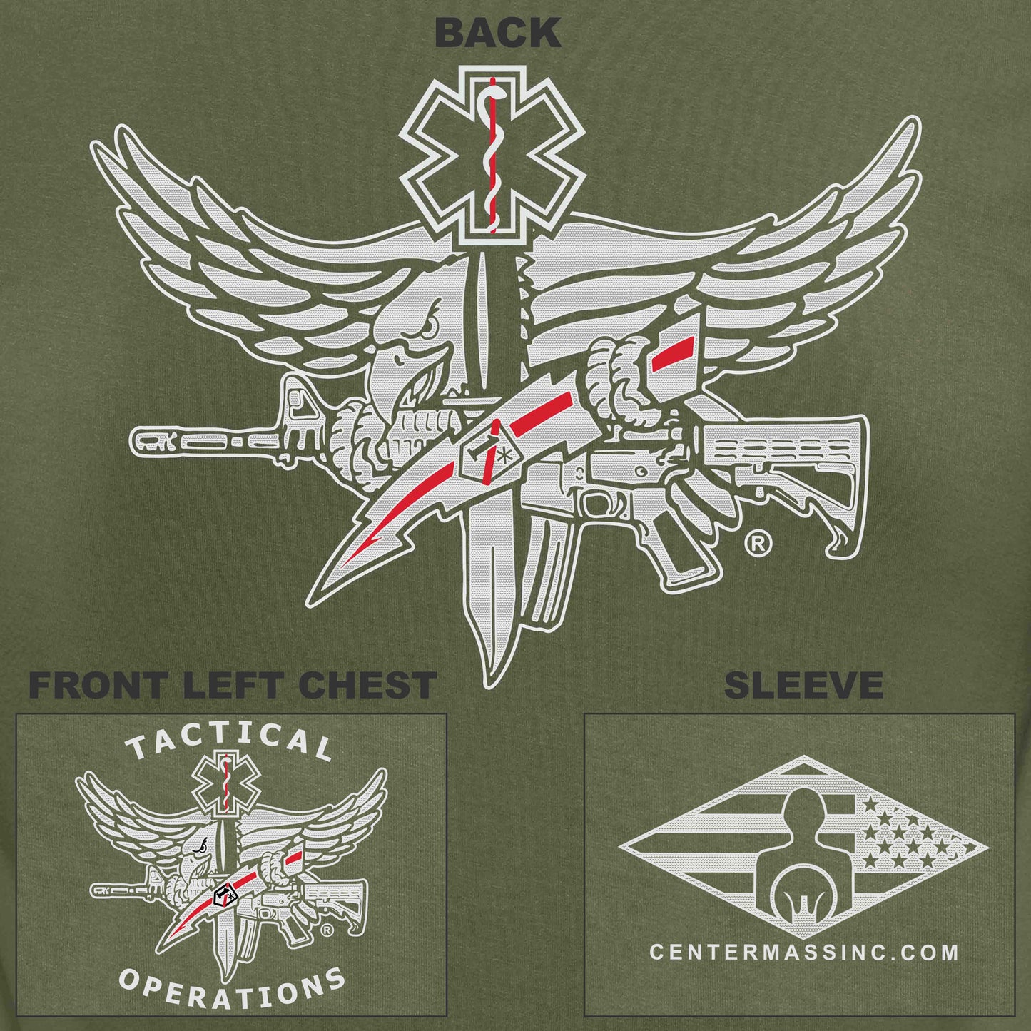 OD Green Tactical Operations SWAT Medic TShirt