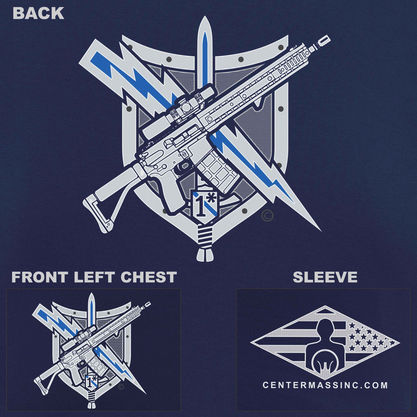 Navy Blue Tactical Patrol Officer TShirt