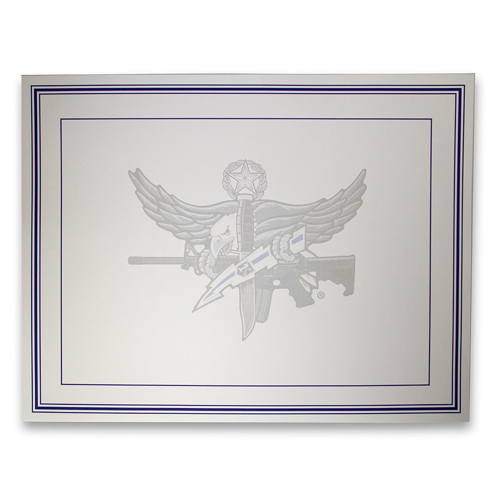 Blank Certificate with SWAT Operator Insignia