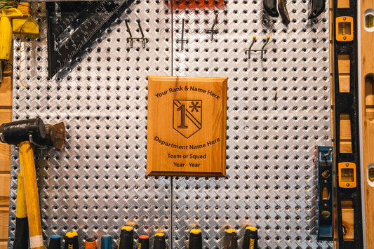 1 Asterisk Wood Plaque