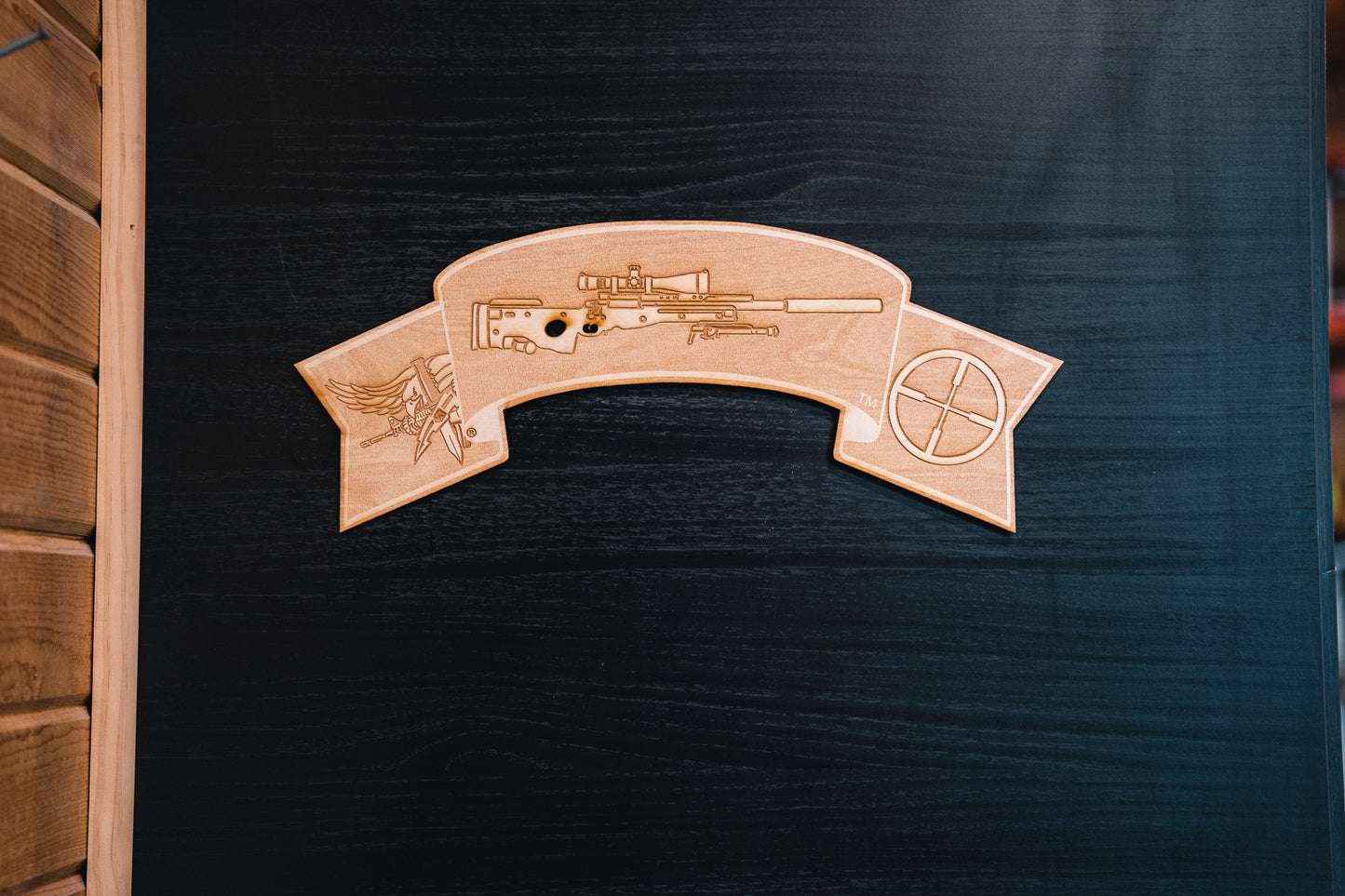 Sniper Qualification Tab Wood Sign