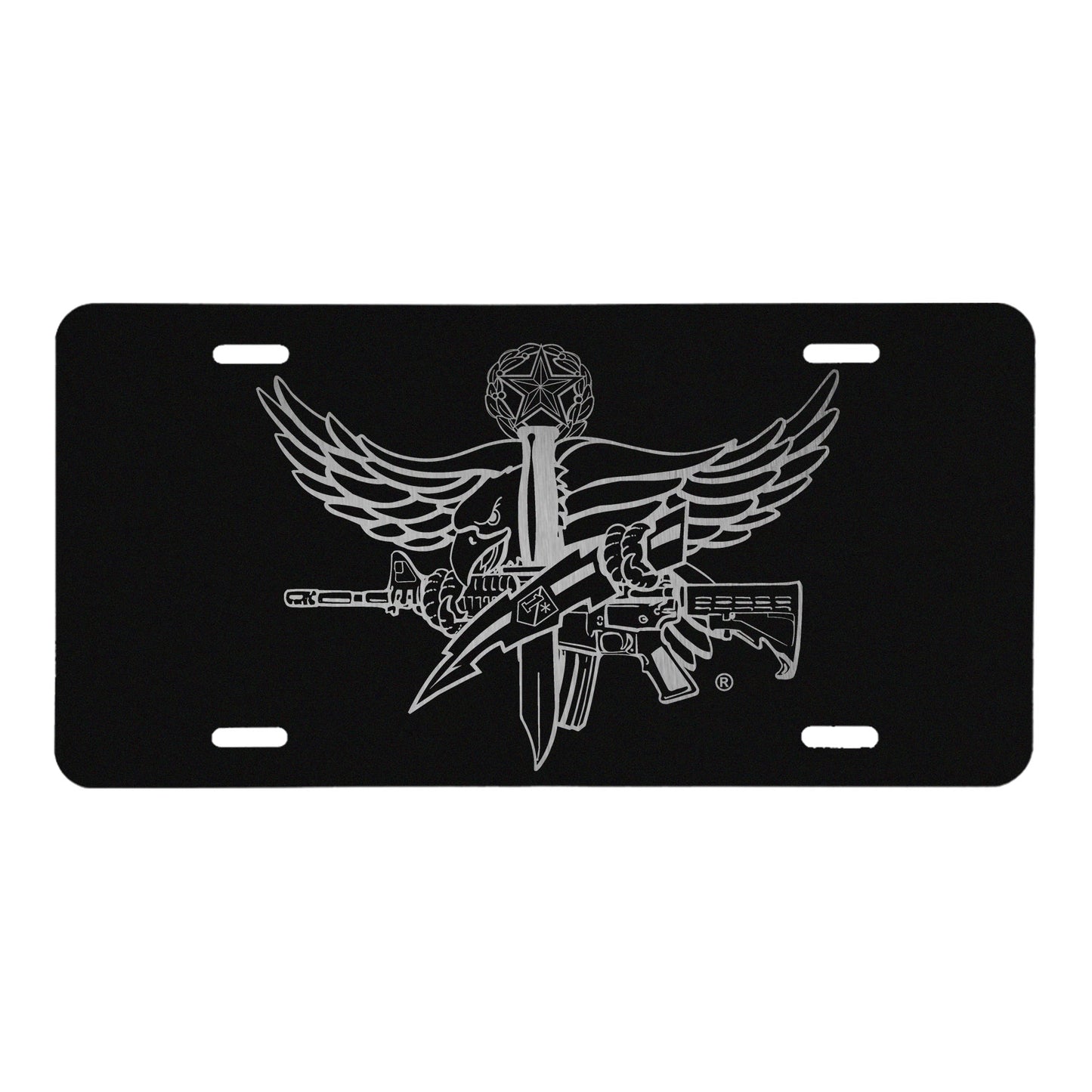 SWAT Operator Lasered License Plate