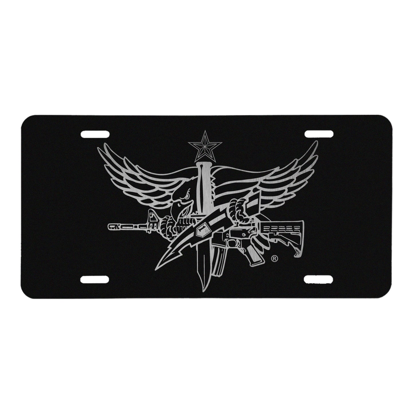 SWAT Operator Lasered License Plate