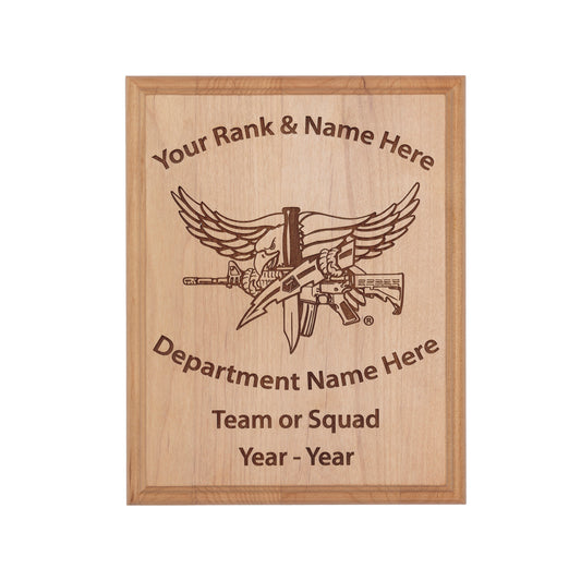 SWAT Operator Wood Plaque