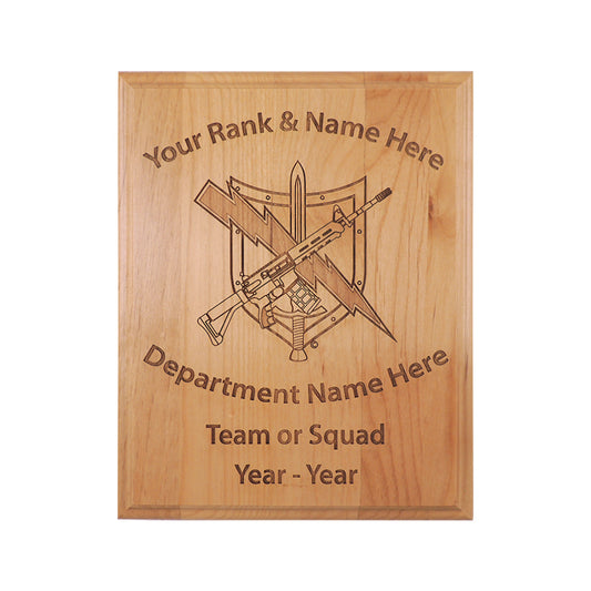 Tactical Patrol Officer Wood Plaque