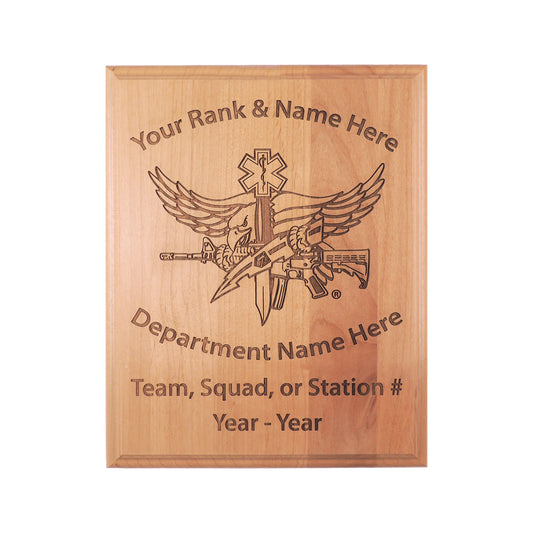 SWAT Medic Wood Plaque